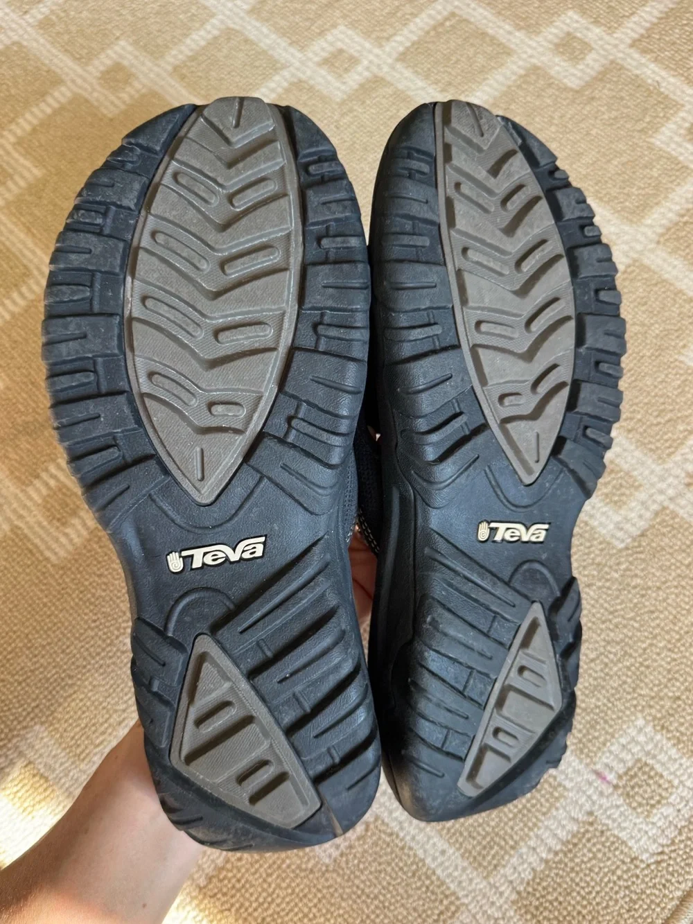 Teva Cushion Slide Sandals Taupe Gray Suede Comfort Slides Men’s 10
